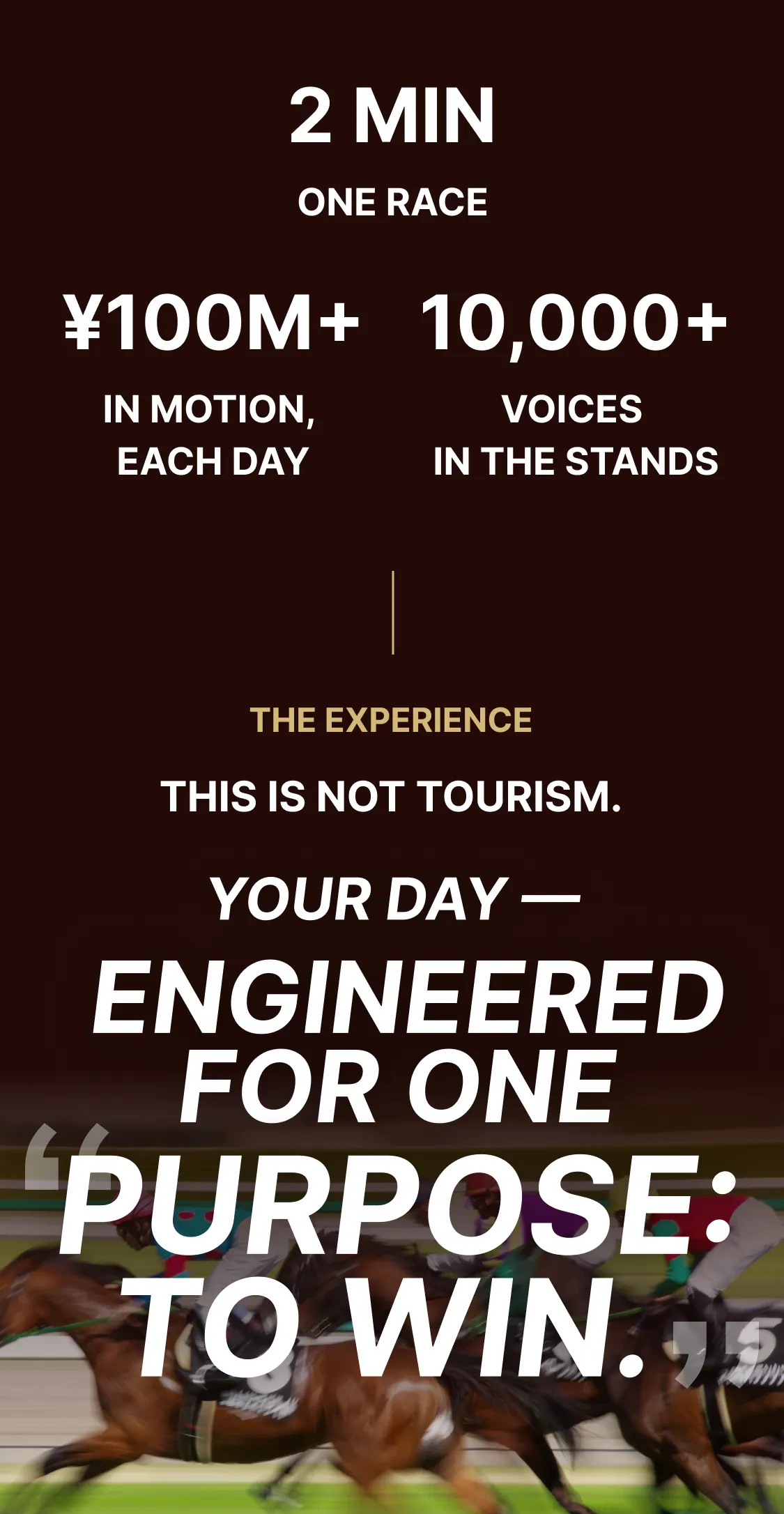 ２分間１レースわずか2分あなたのために設計される勝負の１日